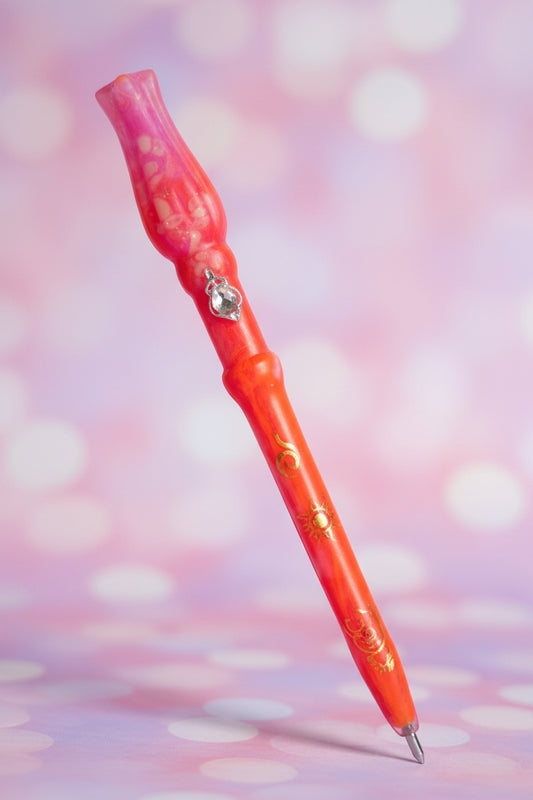 Crayon artisanal personnalisé résine paillettes couleur au choix – fait main Québec